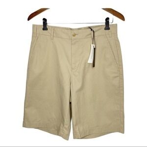 J. Hilburn Khaki Flat Front Bermuda Shorts NWT 31